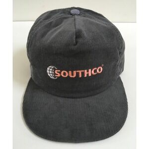 Rare Vintage Made In USA Southco Corduroy Snapback Hat Cap Embroidered Logo